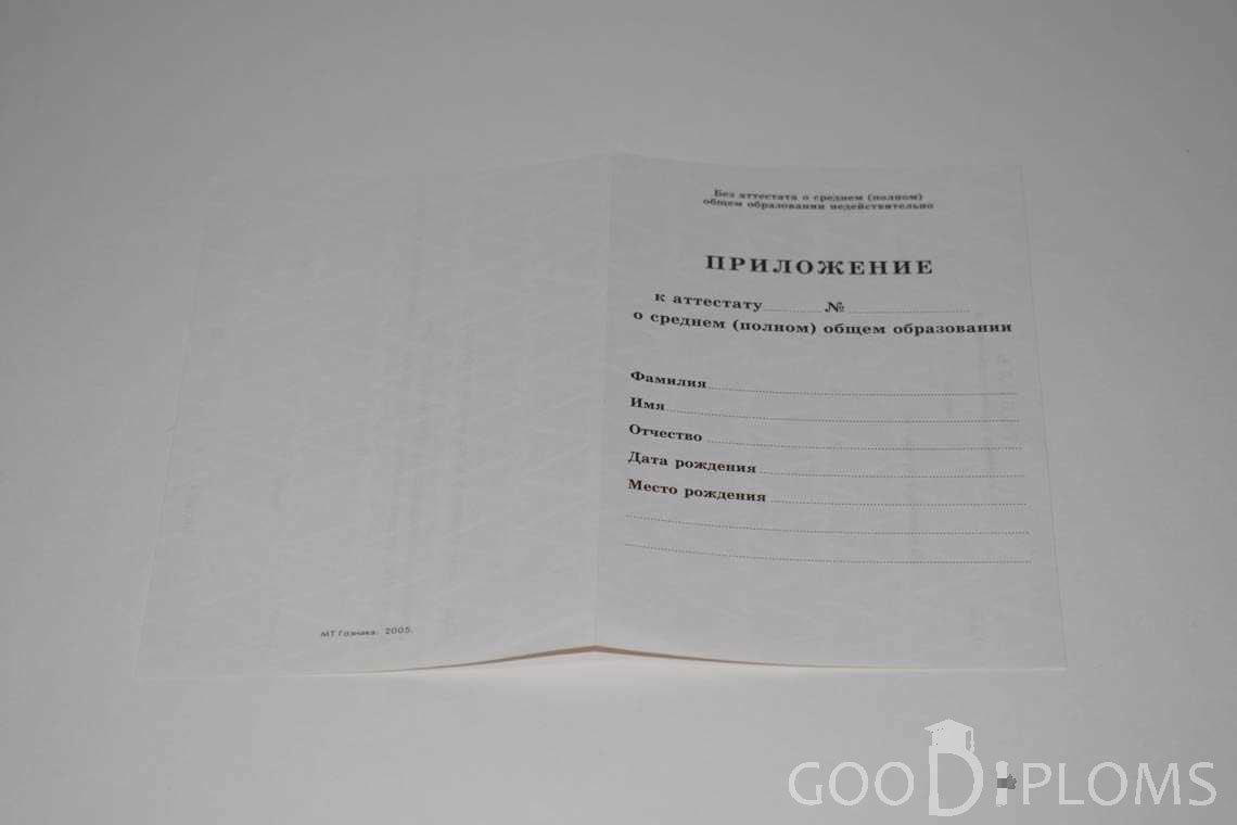 Приложение к Аттестату За 11 Класс период выдачи 1994-2007 -  Винницу
