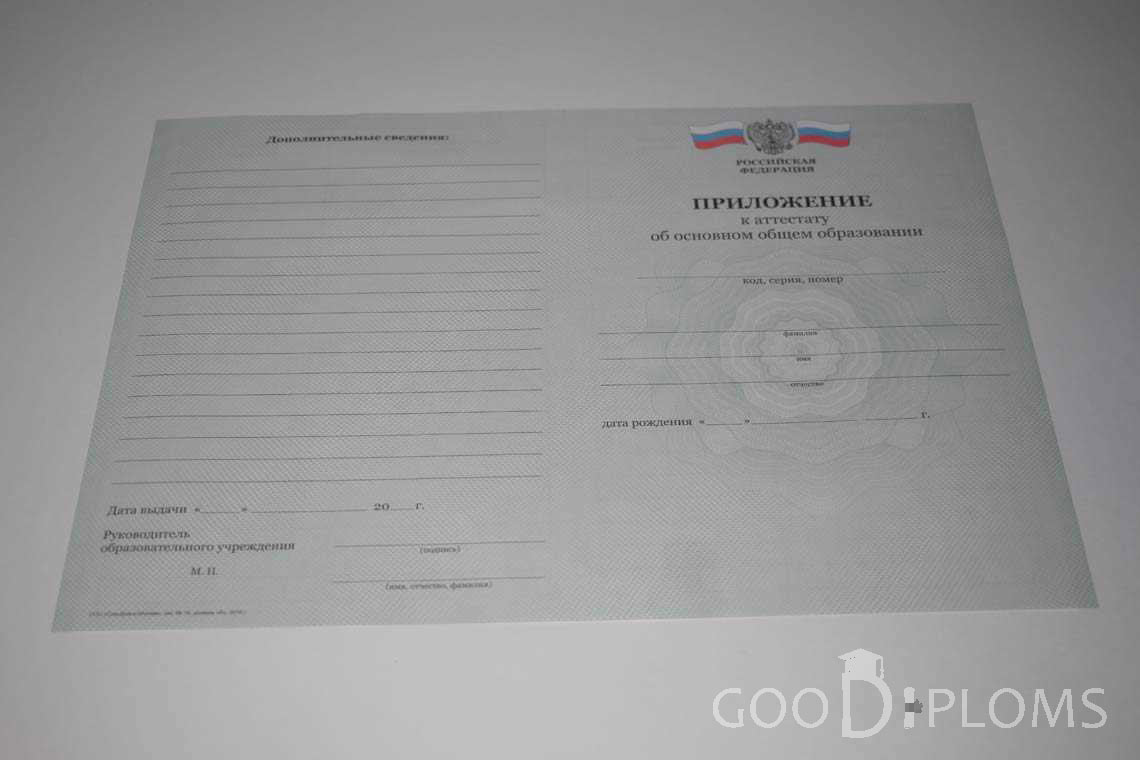 Приложение к Аттестату За 9 Класс период выдачи 2010-2013 -  Винницу