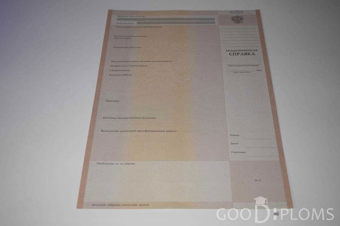 Академическая Справка Вуза период выдачи 1996-2009 -  Винницу