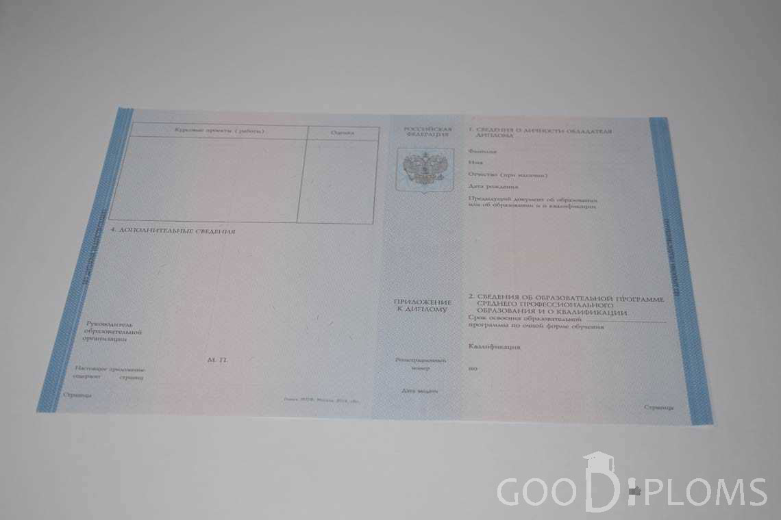 Приложение к Диплому Техникума период c 2014 по 2025 год - Винницу