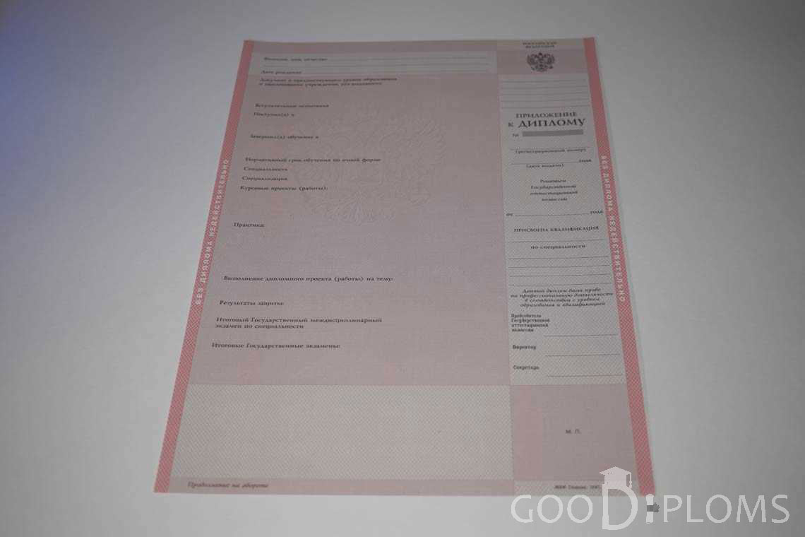 Приложение к Диплому Техникума с Отличием в период c 1997 по 2002 год - Винницу