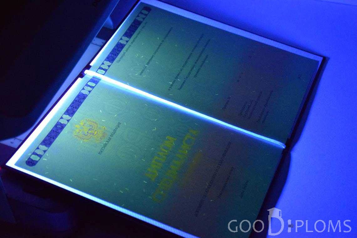 Бланк Диплома о Высшем Образовании с Отличием в Ультрафиолете - Винницу
