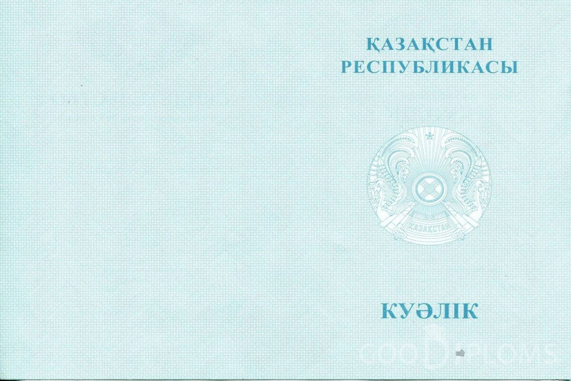 Казахский аттестат за 9 класс - Обратная сторона- Винницу